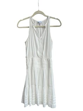 Current Air Women's White Sleeveless Summer Dress with Runched Waist Size XS